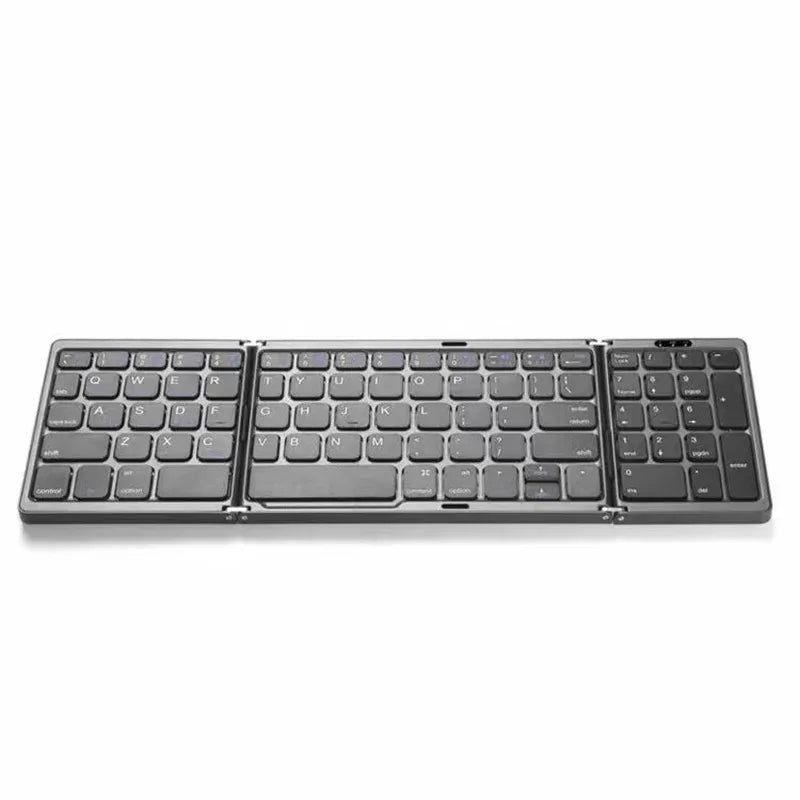 Dual Bluetooth 5.1 Foldable Mini Keyboard with Touchpad - Harotix