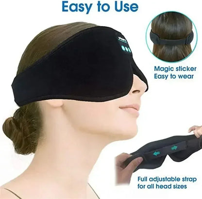 3D Bluetooth Eye Mask with Built-in HD Speakers – Wireless Sleep Headphones for Travel & Relaxation - Harotix