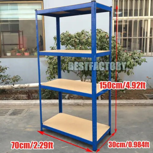 Heavy-Duty 5-Tier Metal Shelving Unit – Garage & Shed Storage Racking, 150/180cm - Harotix