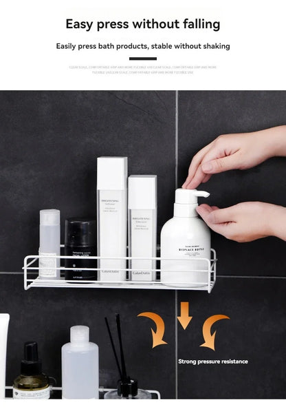 Iron Triangle Corner Rack – Durable Thickened Storage Shelf for Kitchen & Bathroom - Harotix