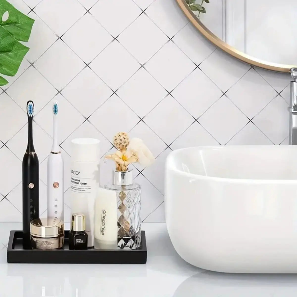 Silicone Countertop Storage Tray – Bathroom Organizer & Jewelry Display Tray - Harotix