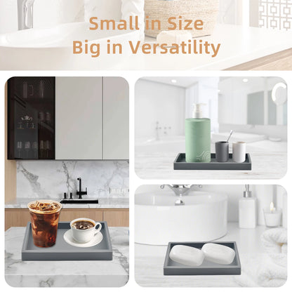 Silicone Countertop Storage Tray – Bathroom Organizer & Jewelry Display Tray - Harotix
