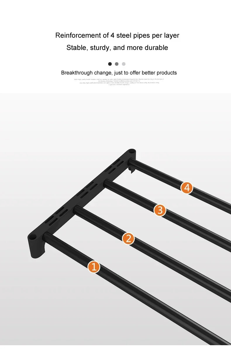 Black Elevated Shoe Rack – Small Multi-layer Shoe Cabinet for Home, Dormitory & Rental Housing - Harotix