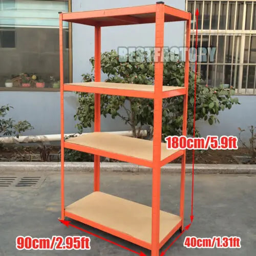 Heavy-Duty 5-Tier Metal Shelving Unit – Garage & Shed Storage Racking, 150/180cm - Harotix