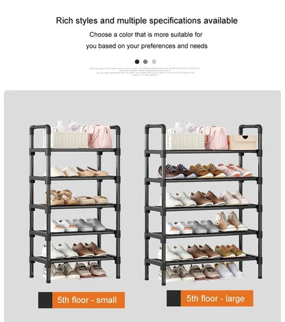 Black Elevated Shoe Rack – Small Multi-layer Shoe Cabinet for Home, Dormitory & Rental Housing - Harotix