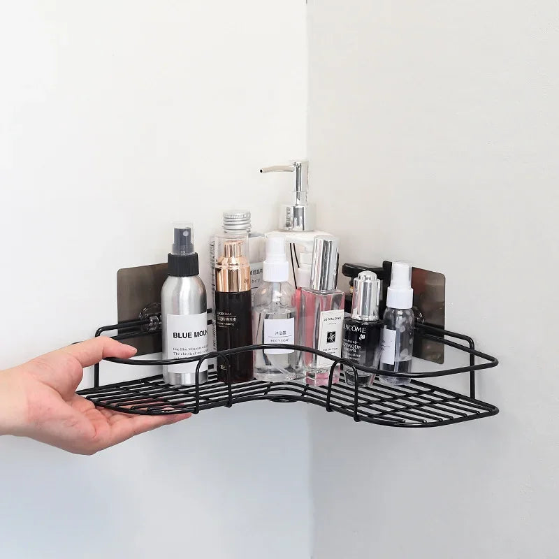Iron Triangle Corner Rack – Durable Thickened Storage Shelf for Kitchen & Bathroom - Harotix