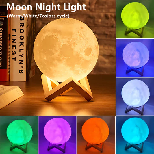Book Light LED Moon Light – Galaxy Night Lamp for Kids & Bedroom Decoration - Harotix