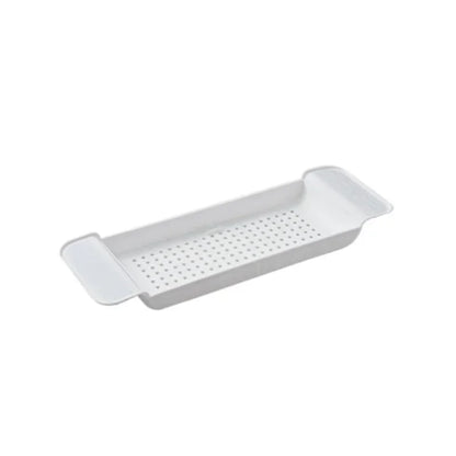 Bamboo Bathtub Tray – Extendable Shower Caddy & Organizer - Harotix