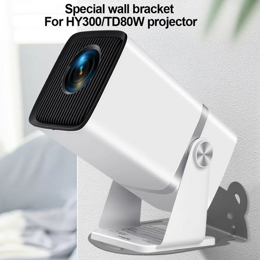 Thundeal Multipurpose Wall Mount Projector Stand – Adjustable Metal Bracket Compatible with HY300, TD80W & More - Harotix